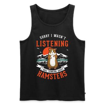 Hamster Hamsterrad Goldhamster Hamster - Männer Premium Bio Tank Top - Schwarz - Vorne - AI Model Male 178 light (178cm)