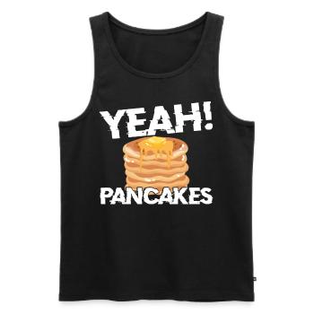 Pancake Lover Kids Yeah! Pancakes - Débardeur bio Premium Homme - noir - Devant - AI Model Male 178 light (178cm)
