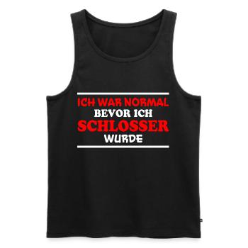Schlosser Spruch Beruf Lustiges Schlosser Geschenk - Männer Premium Bio Tank Top - Schwarz - Vorne - Michal (187cm)