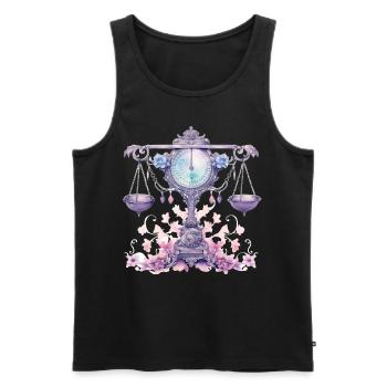 Libra Astrology Sign Zodiac September October Birt - Männer Premium Bio Tank Top - Schwarz - Vorne - Michal (187cm)