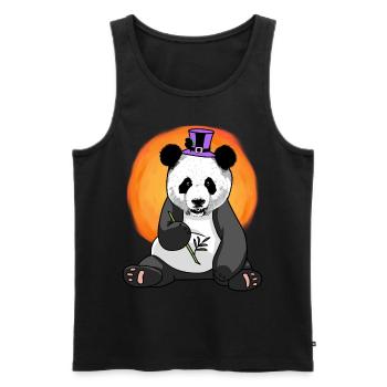 Asie Panda Ours Chapeau Faune Enfants Chine - Débardeur bio Premium Homme - noir - Devant - Michal (187cm)