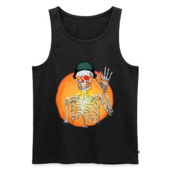 Soldier Ghost Amy Soldier Peace - Men's Premium Organic Tank Top - black - Front - AI Model Male 178 light (178cm)