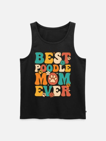 Groovy Dog Lover Dog Mom - Men's Premium Organic Tank Top - black