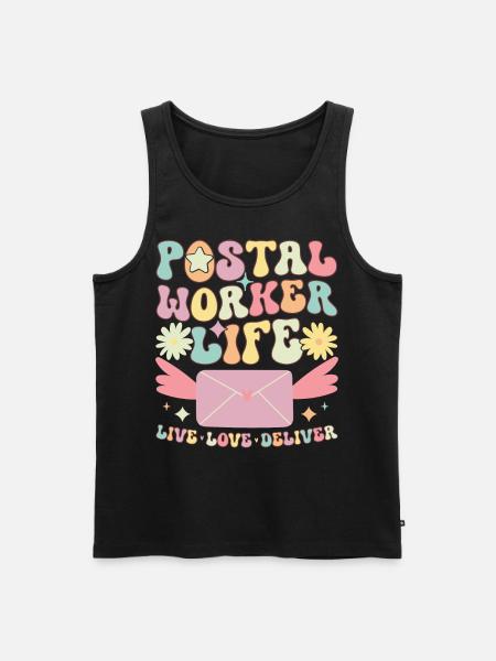 Postal clerk delivery man - Men's Premium Organic Tank Top - black