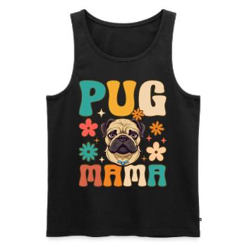 Groovy Carlin Maman Femelle Amoureux Des Chiens - Débardeur bio Premium Homme - noir - Devant - AI Model Male 178 light (178cm)