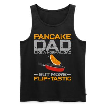 Amateur de crêpes Enfants Papa Crêpe Papa - Débardeur bio Premium Homme - noir - Devant - Michal (187cm)