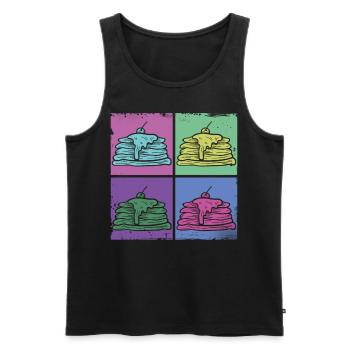 Pancake Lover Kids Retro Vintage - Männer Premium Bio Tank Top - Schwarz - Vorne - Michal (187cm)
