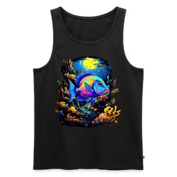 Skalar - Männer Premium Bio Tank Top - Schwarz - Vorne - Michal (187cm)