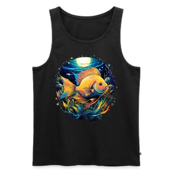 Skalar - Männer Premium Bio Tank Top - Schwarz - Vorne - Michal (187cm)