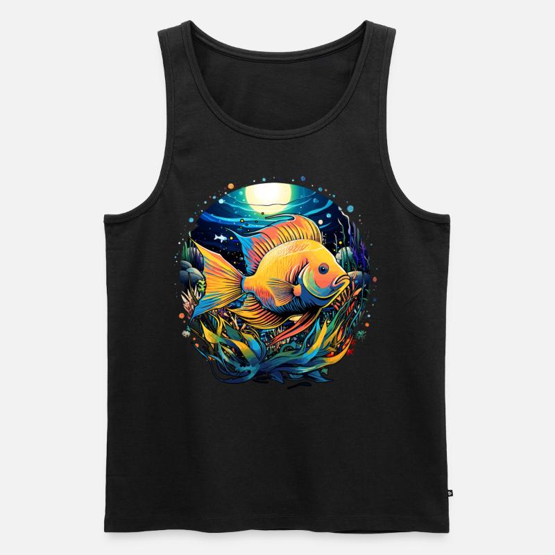 Skalar - Männer Premium Bio Tank Top - Schwarz