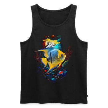 Skalar - Männer Premium Bio Tank Top - Schwarz - Vorne - Michal (187cm)