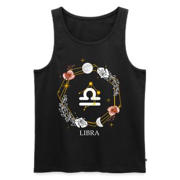 Libra Constellation Sign Zodiac Symbol Astrology - Männer Premium Bio Tank Top - Schwarz - Vorne - Michal (187cm)