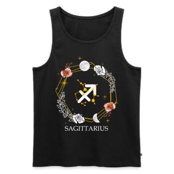 Sagittarius Astrology Zodiac Sign Horoscope Conste - Männer Premium Bio Tank Top - Schwarz - Vorne - Michal (187cm)
