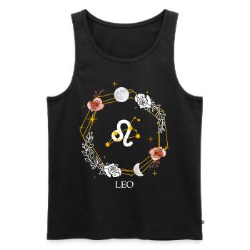 Leo Constellation Sign Zodiac Symbol Astrology - Männer Premium Bio Tank Top - Schwarz - Vorne - Michal (187cm)