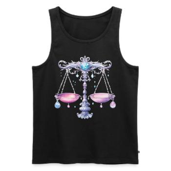 Astrology Symbol Libra Horoscope Zodiac Sign - Männer Premium Bio Tank Top - Schwarz - Vorne - Michal (187cm)