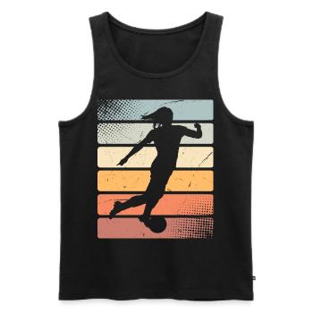 Soccer féminin Soccer féminin Football féminin Soccer féminin - Débardeur bio Premium Homme - noir - Devant - Michal (187cm)