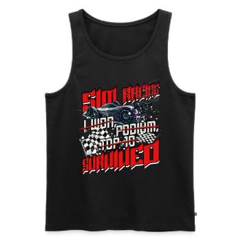 Sim Racing Simulator - Men's Premium Organic Tank Top - black - Front - AI Model Male 178 light (178cm)