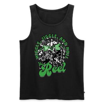 Irish Dance Wiggle, Jiggle And Roll The Reel - Men's Premium Organic Tank Top - black - Front - AI Model Male 178 light (178cm)