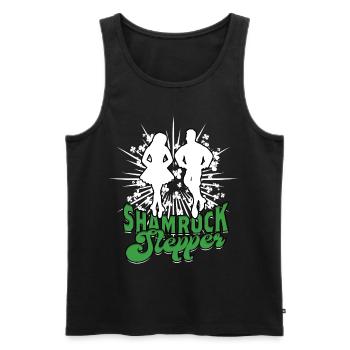 Danse irlandaise Irischer Tanz Feis Shamrock Stepper - Débardeur bio Premium Homme - noir - Devant - Michal (187cm)