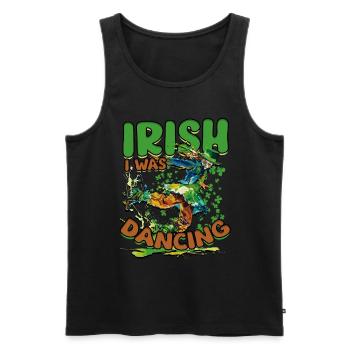 Danse irlandaise Irischer Tanz Irlandais J’avais dansé - Débardeur bio Premium Homme - noir - Devant - Michal (187cm)
