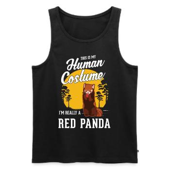 Roter Panda Geschenk Red Panda - Männer Premium Bio Tank Top - Schwarz - Vorne - AI Model Male 178 light (178cm)