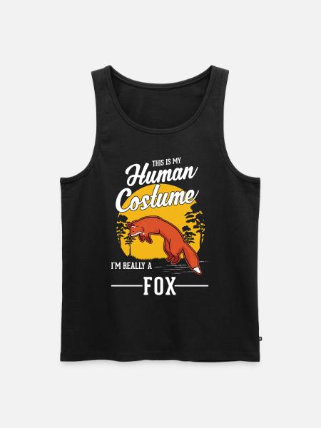 Fuchs Geschenk Rotfuchs - Männer Premium Bio Tank Top - Schwarz