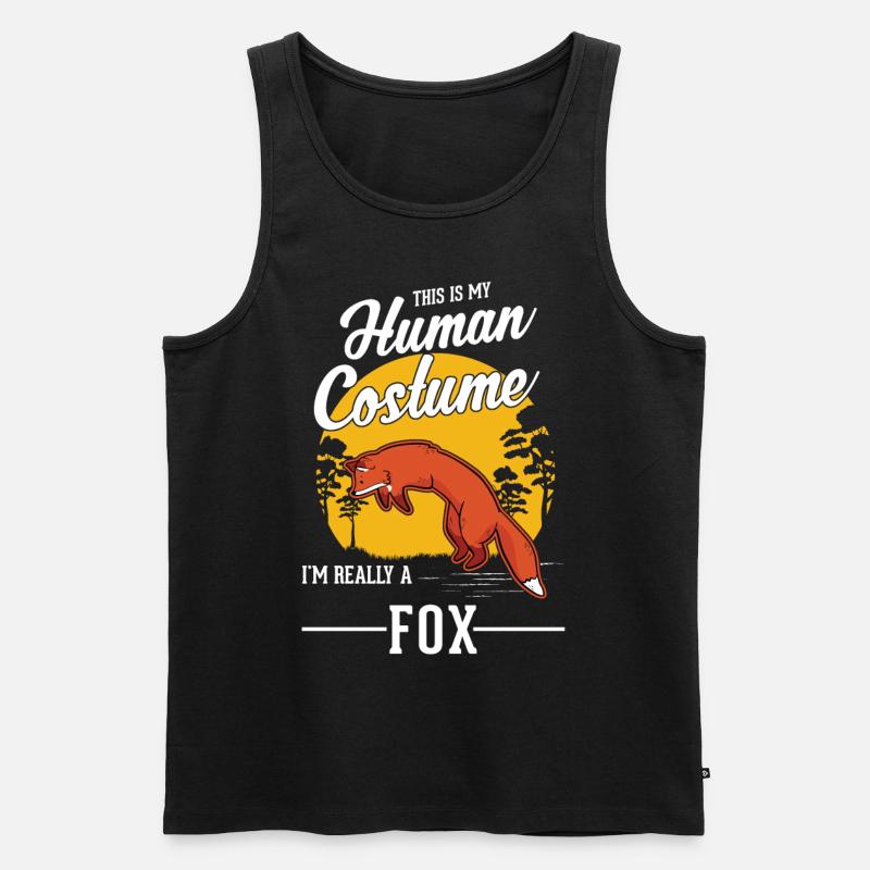 Fuchs Geschenk Rotfuchs - Männer Premium Bio Tank Top - Schwarz