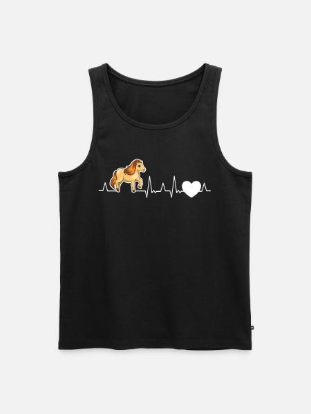 Shetland Pony Herzschlag - Männer Premium Bio Tank Top - Schwarz