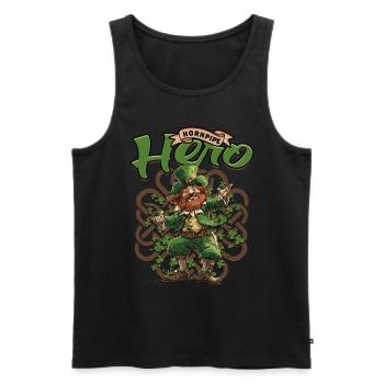 Danse irlandaise Danse irlandaise Feis Hornpipe Hero - Débardeur bio Premium Homme - noir - Devant - Michal (187cm)