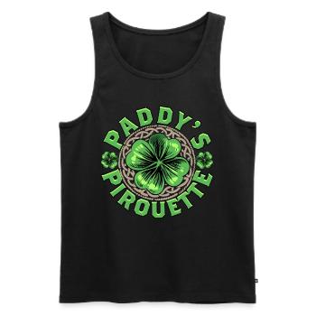 Danse irlandaise Danse irlandaise Pirouette de Feis Paddy - Débardeur bio Premium Homme - noir - Devant - Michal (187cm)