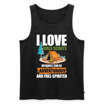 I Love Girls Scouts Adventurous Free-Spirited - Männer Premium Bio Tank Top - Schwarz - Vorne - Michal (187cm)