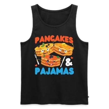 Pancake Lover Kids Pancakes & - Men's Premium Organic Tank Top - black - Front - AI Model Male 178 light (178cm)