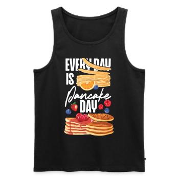 Pancake Lover Kids Every Day Is - Männer Premium Bio Tank Top - Schwarz - Vorne - Michal (187cm)