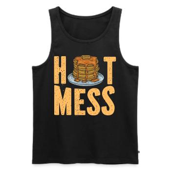 Pancake Lover Kids Chaud Mess - Débardeur bio Premium Homme - noir - Devant - Michal (187cm)