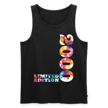 Colorful Birthday Limited Edition 2000 - Men's Premium Organic Tank Top - black - Front - Michal (187cm)