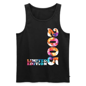 Colorful Birthday Limited Edition 2005 - Men's Premium Organic Tank Top - black - Front - Michal (187cm)