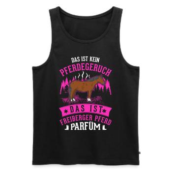 Freiberger Pferd Parfüm - Männer Premium Bio Tank Top - Schwarz - Vorne - AI Model Male 178 light (178cm)