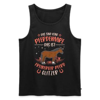 Freiberger Pferd Glitzer - Männer Premium Bio Tank Top - Schwarz - Vorne - AI Model Male 178 light (178cm)