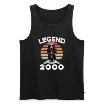 2000 anniversaire Légende depuis le coucher du soleil Teddy - Débardeur bio Premium Homme - noir - Devant - Michal (187cm)