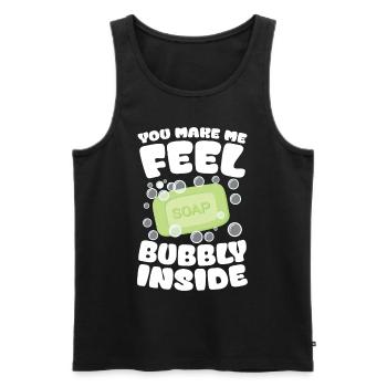 You Make Me Feel Bubbly Inside für einen - Männer Premium Bio Tank Top - Schwarz - Vorne - AI Model Male 178 light (178cm)