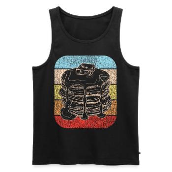 Pancake Lover Kids Retro Vintage - Männer Premium Bio Tank Top - Schwarz - Vorne - Michal (187cm)