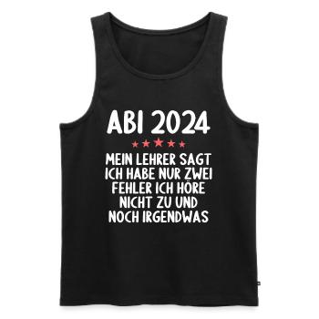 Abitur Junge Mädchen Abi Abitur 2024 - Männer Premium Bio Tank Top - Schwarz - Vorne - Michal (187cm)