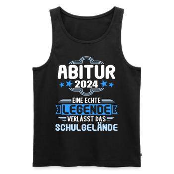 Abitur Junge Mädchen Abi Abitur 2024 - Männer Premium Bio Tank Top - Schwarz - Vorne - Michal (187cm)