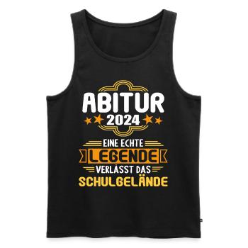 Abitur Junge Mädchen Abi Abitur 2024 - Männer Premium Bio Tank Top - Schwarz - Vorne - Michal (187cm)