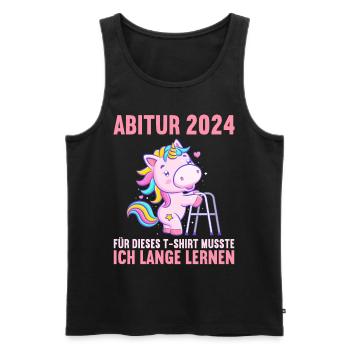 Abitur Jeunes Filles Abi Abitur 2024 - Débardeur bio Premium Homme - noir - Devant - Michal (187cm)