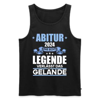 Abitur Junge Mädchen Abi Abitur 2024 - Männer Premium Bio Tank Top - Schwarz - Vorne - Michal (187cm)