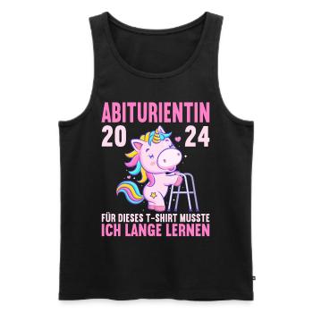 Abitur Junge Mädchen Abi Abitur 2024 - Männer Premium Bio Tank Top - Schwarz - Vorne - Michal (187cm)