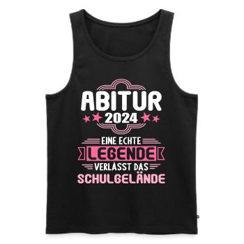 Abitur Junge Mädchen Abi Abitur 2024 - Männer Premium Bio Tank Top - Schwarz - Vorne - Michal (187cm)