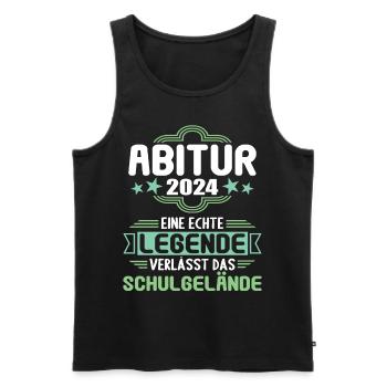 Abitur Junge Mädchen Abi Abitur 2024 - Männer Premium Bio Tank Top - Schwarz - Vorne - Michal (187cm)