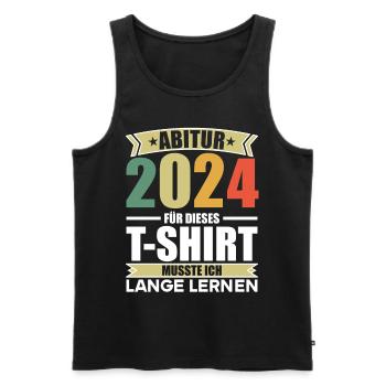 Abitur Junge Mädchen Abi Abitur 2024 - Männer Premium Bio Tank Top - Schwarz - Vorne - Michal (187cm)